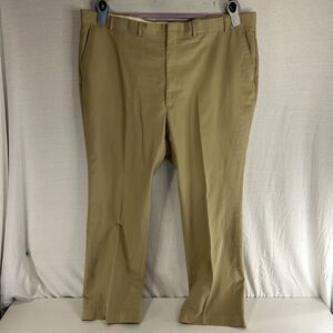 Vintage LL Bean Pants Mens 43x29 Khaki Pleated Front Classic Chino USA